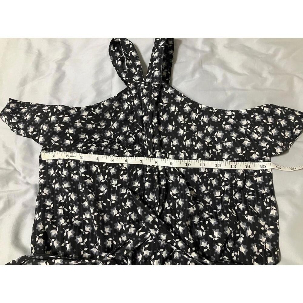 Floral Print Loft Petites Romper Women’s XSP Black White Summer One Piece - Picture 5 of 7